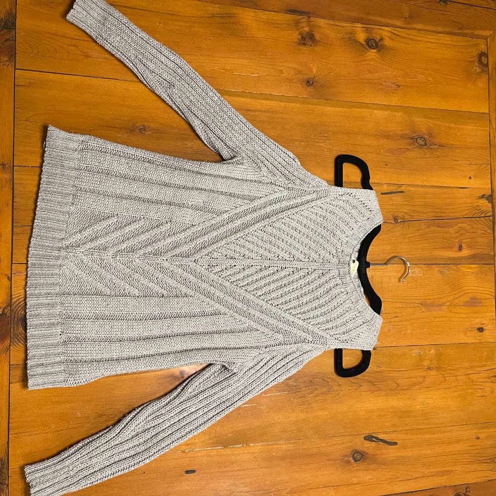 Grey Shoulder-less sweater